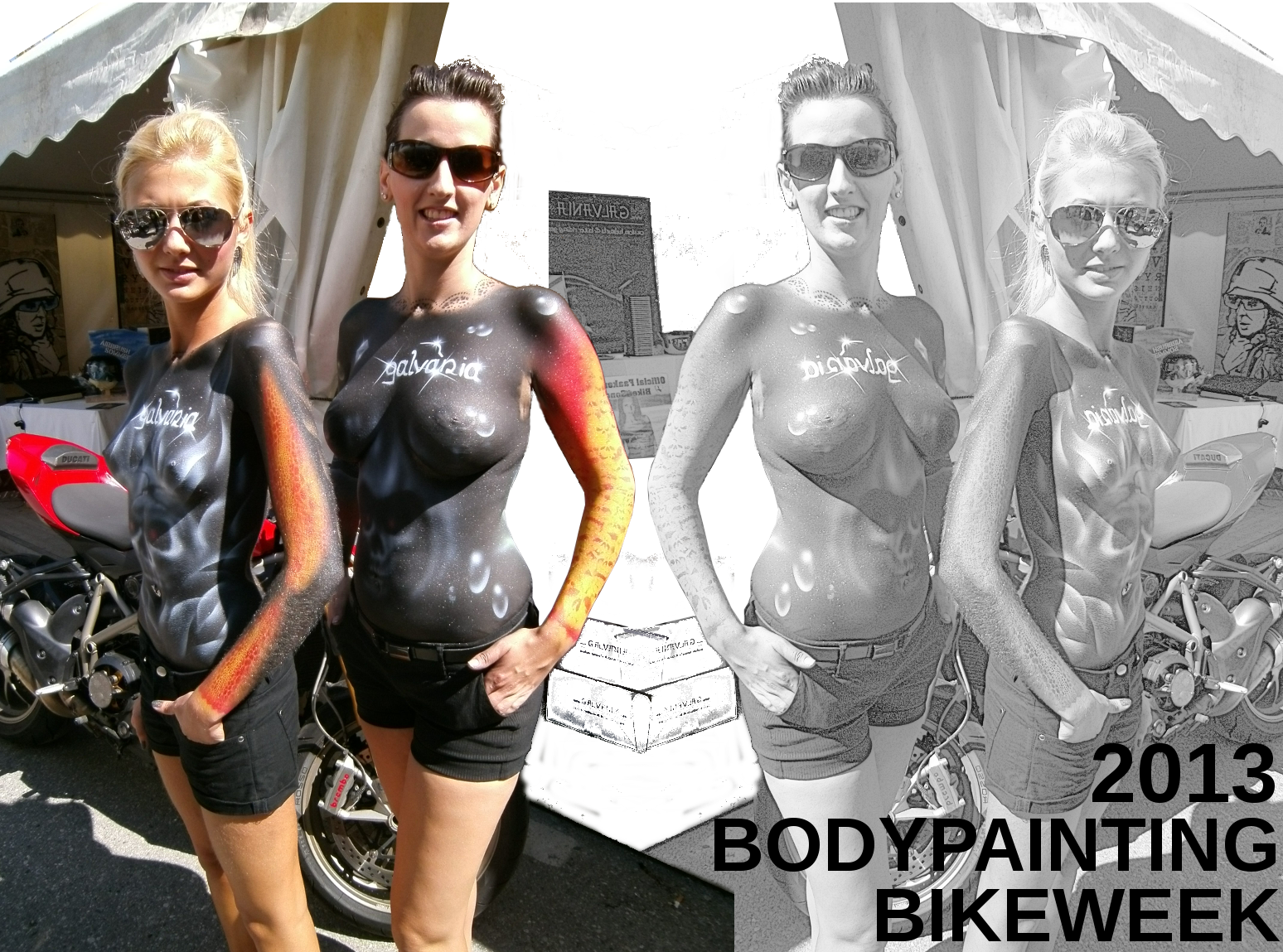 Bodypainting Bikeweek 2013