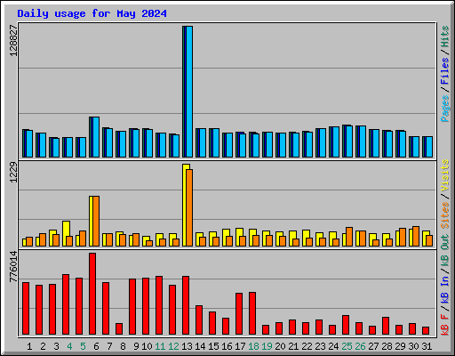 Daily usage for May 2024