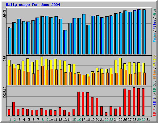 Daily usage for June 2024