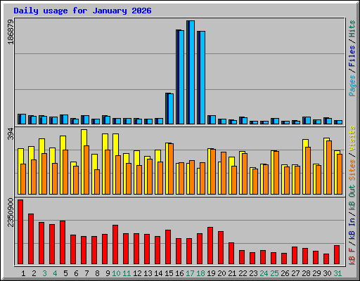 Daily usage for January 2026