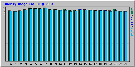 Hourly usage for July 2024