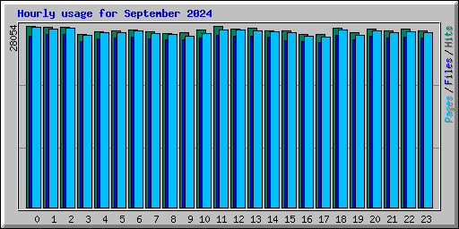 Hourly usage for September 2024