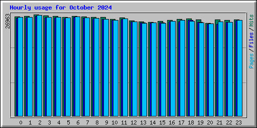 Hourly usage for October 2024