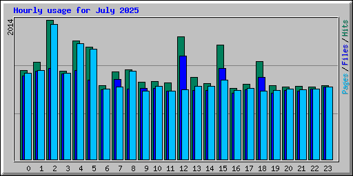 Hourly usage for July 2025