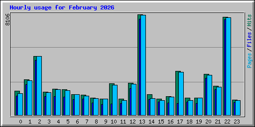 Hourly usage for February 2026